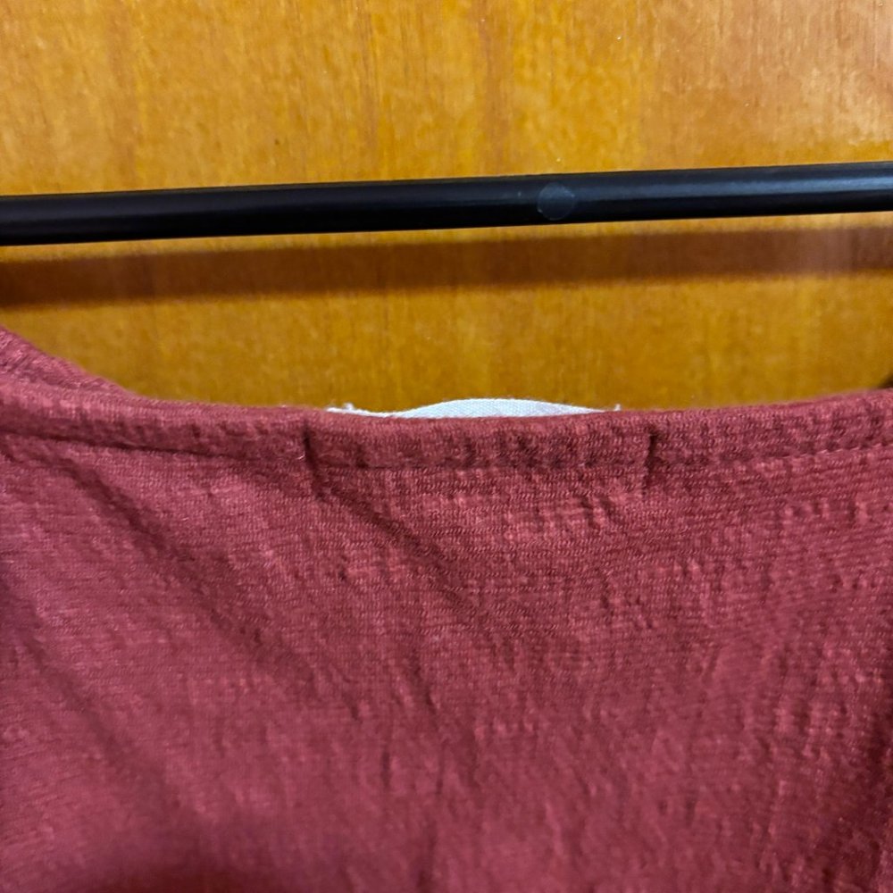 Live To Be Spoiled Maroon Crop Top with Front Tie‎ - Picture 12 of 12